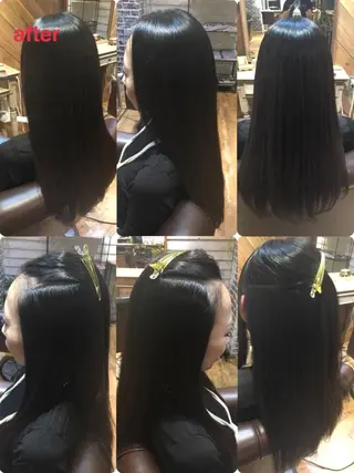 セミロング ロング ブリーチ縮毛矯正/ デサキ ショウヘイのヘアスタイル