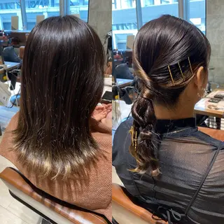 ミディアム カラー ヘアアレンジ 髙木美緒🌿 レイヤー/アレンジのヘアスタイル