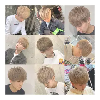 ショート カラー ヘアアレンジ メンズ ange☞ soutaのヘアスタイル