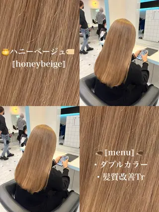 カラー うる艶ハイトーン/ ベージュ/りくと🦔のヘアスタイル