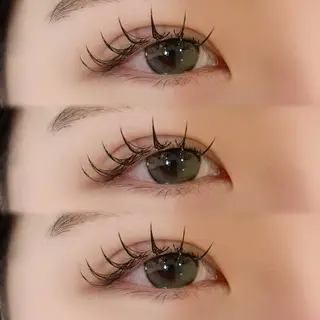 マツエク・マツパ 岡本葵子カットモデル ┊束感マツエクのマツエク・マツパデザイン