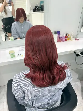 セミロング カラー ヘアアレンジ ♥️うる艶暖色 銀座♥️mioのヘアスタイル