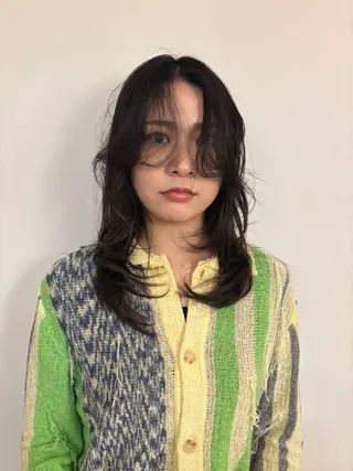 セミロング saya/似合わせ /透明感カラーのヘアスタイル