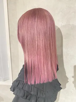 セミロング カラー ダブルカラー ブリーチ/kaitoのヘアスタイル