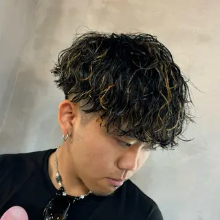 ショート カラー パーマ メンズ ツイスパ/ TAKUMIのヘアスタイル