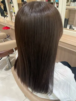 セミロング カラー 韓国ヘアメイク🎀/ 縮毛矯正✨山本媛香のヘアスタイル