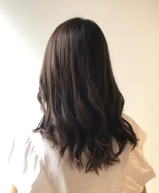 セミロング カラー たけだ れなのヘアスタイル