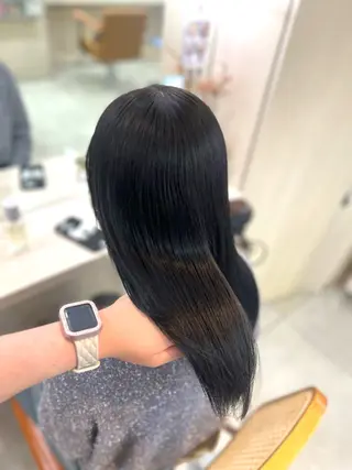 セミロング カラー しゅり/艶カラー/ シールエクステ🎀のヘアスタイル