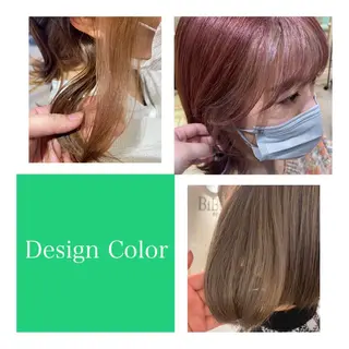 ミディアム カラー BiBi 藤野あゆみのヘアスタイル