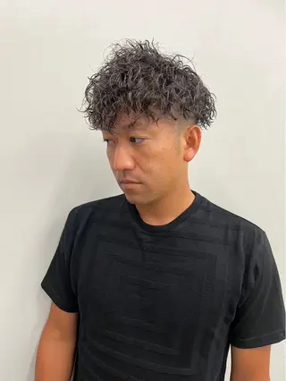 ショート パーマ メンズ ニュアンスパーマ/ ウルフ/ときなのヘアスタイル