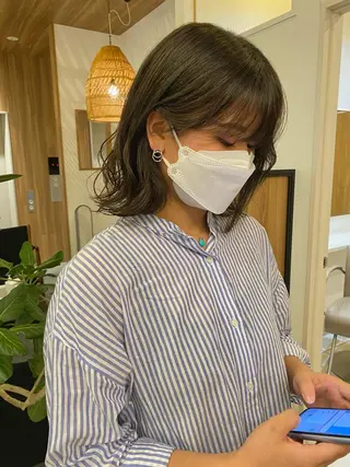 ミディアム カラー 門崎未依/レイヤー/ メンズカット🪿🌼のヘアスタイル