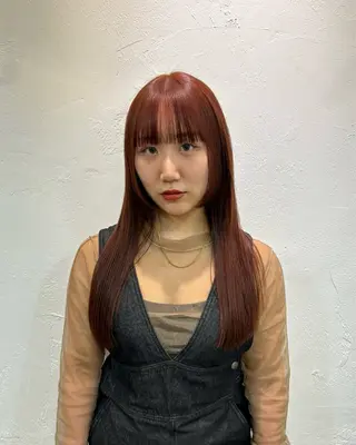 セミロング カラー オリーブ/縮毛♡ Natsuno🩰のヘアスタイル