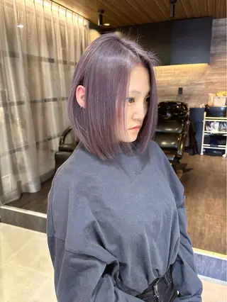 ミディアム レイヤーカット/韓国 /艶髪/ダブルカラーのヘアスタイル