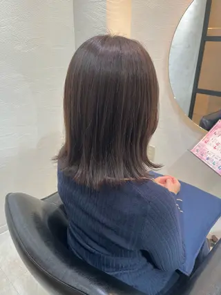 ミディアム カラー 【ニュアンスカラー・ 髪質改善】スズキカナのヘアスタイル
