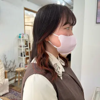 ミディアム カラー 🪭risa 暖色/レイヤー🪭のヘアスタイル