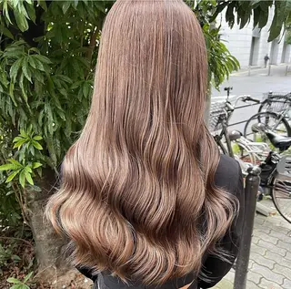 ミディアム カラー ヘアアレンジ 髪質改善/ ツヤ髪カラー/高井のヘアスタイル