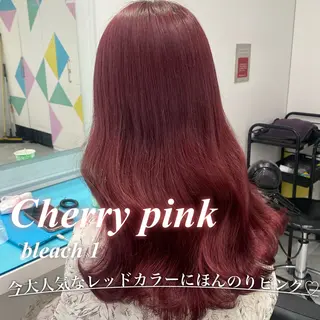 ロング カラー ガーリー♡女の子っぽ ヘア♡ピンクカラー♡のヘアスタイル