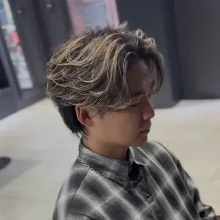 ミディアム パーマ センターパート支持率 No.1【心斎橋】のヘアスタイル