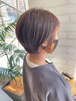 ショート カラー ケアブリーチ /髪質 改善/古橋圭史郎のヘアスタイル
