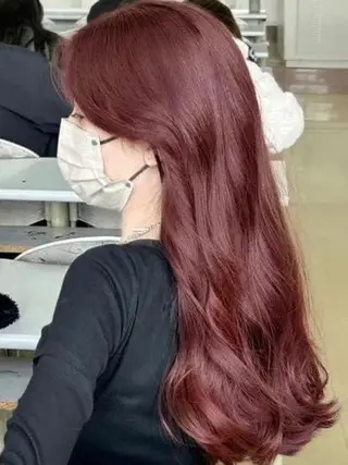 ロング カラー トレンド韓国暖色 ♡momo♡のヘアスタイル