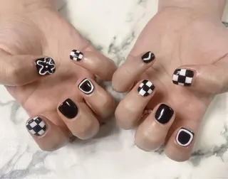 ロング カラー ネイル Q Free nailsのネイルデザイン