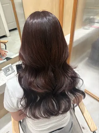セミロング カラー ヘアアレンジ 暖色韓国ヘア🤍 保科侑花のヘアスタイル