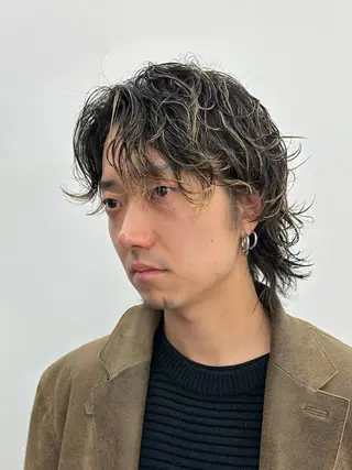 ショート カラー パーマ メンズ Vir by browのヘアスタイル