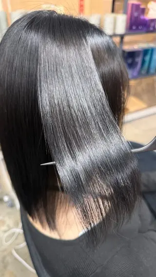 ミディアム 髪質改善縮毛矯正 ／💎shu💎のヘアスタイル