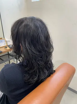 セミロング 艶感暖色カラー /透明感/瀬戸山舞のヘアスタイル