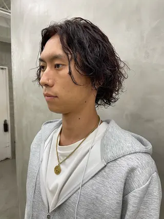 パーマ メンズ メンズカット パーマ[佐橋]のヘアスタイル