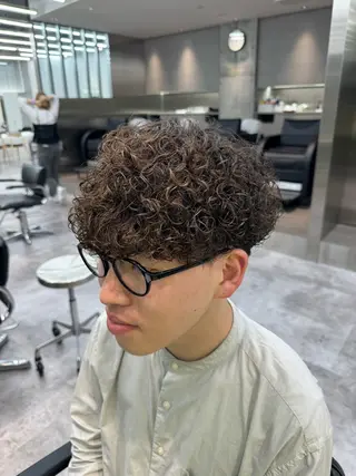 パーマ メンズ 人見知りさんでも安心 奥田 里佳子のヘアスタイル