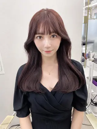 ロング カラー COA GINZA 空也/前髪/顔まわりのヘアスタイル