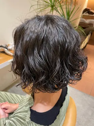 パーマ ショート✨ボブ スタイル田﨑大雅✂️のヘアスタイル