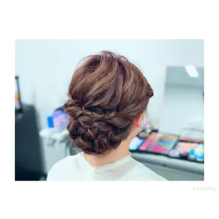 ミディアム ヘアアレンジ 鈴木 沙羅のマツエク・マツパデザイン