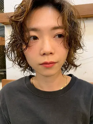 ショート カラー パーマ tension 【テンション】のヘアスタイル