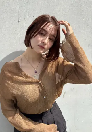 ミディアム 新免世翔/ レディースモデル募集のヘアスタイル