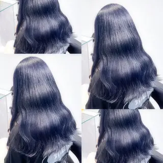 ロング カラー ヘアアレンジ メンズ 🦋重くない暗髪🦋 Hana🦋のヘアスタイル