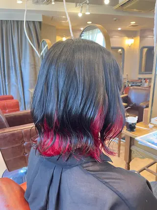 ミディアム カラー 髪質改善×ケアブリー チ特化【ケンタ】のヘアスタイル