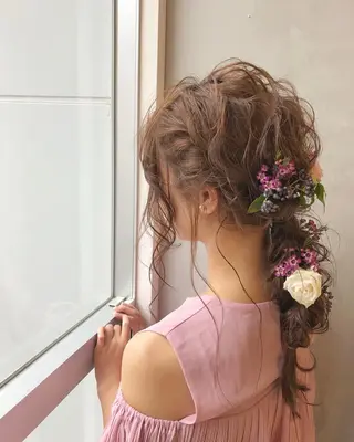 カラー ヘアアレンジ 【骨格診断カット】 .のヘアスタイル