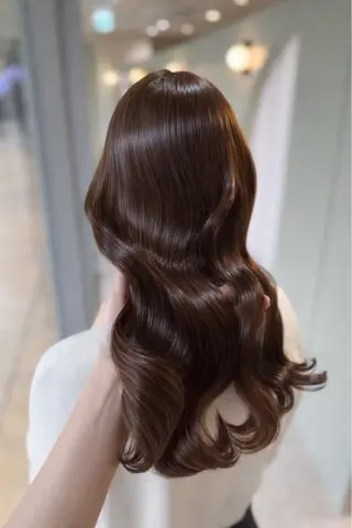 ロング カラー ichica🤍 暗艶カラー/縮毛矯正のヘアスタイル