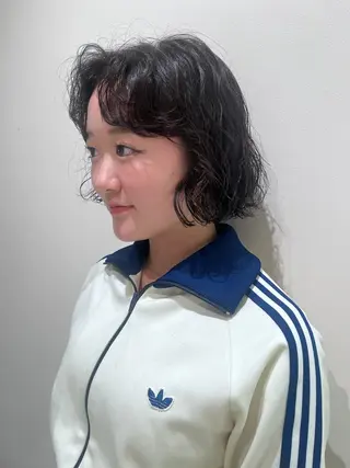 ミディアム アレンジ/レトロパー マ/眉/atsumiのヘアスタイル