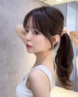 ミディアム レイヤーと顔まわり 大好き❣️関口拓馬のヘアスタイル