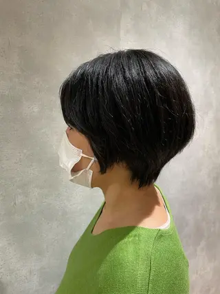 ショート 🐬脱白髪染めカラー 清水大世🐬のヘアスタイル