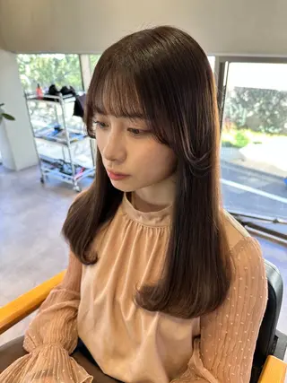 ロング カラー 韓国風/オシャレ /縮毛矯正/滝口琴未のヘアスタイル