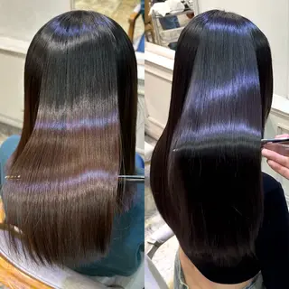 セミロング ⭐️ 美髪矯正 艶カラー ⭐️ユウキのヘアスタイル