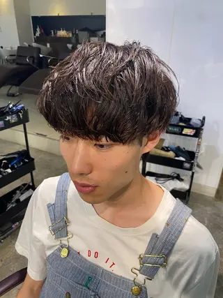 パーマ メンズ パーマ特化/フェザー パーマシャドウ/真生のヘアスタイル