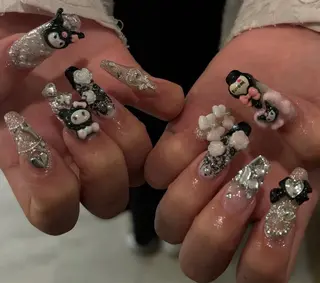 ロング Latte Nail 十三のネイルデザイン