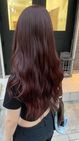 ロング カラー ざおや ゆなのヘアスタイル