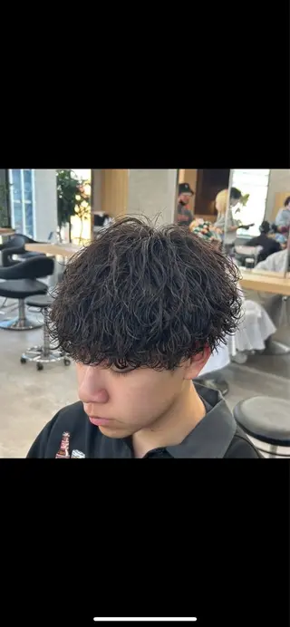 ショート パーマ メンズ 🖤Ayumi🖤 メンズ特化❤️‍🔥のヘアスタイル