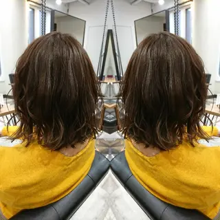 ミディアム カラー ACROあべの店所属・艶カラー/インナー /グラデ/大西小百合のヘアスタイル